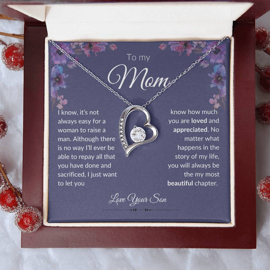 To Mom From Son | "You Will Always Be the Best Chapter" | Forever Love Necklace