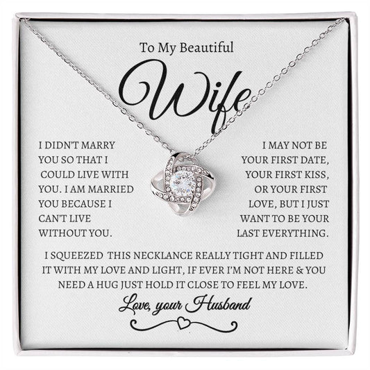To My Beautiful Wife | Love Knot Necklace | WB