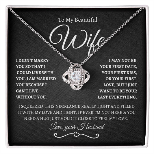 To My Beautiful Wife | Love Knot Necklace | BWB