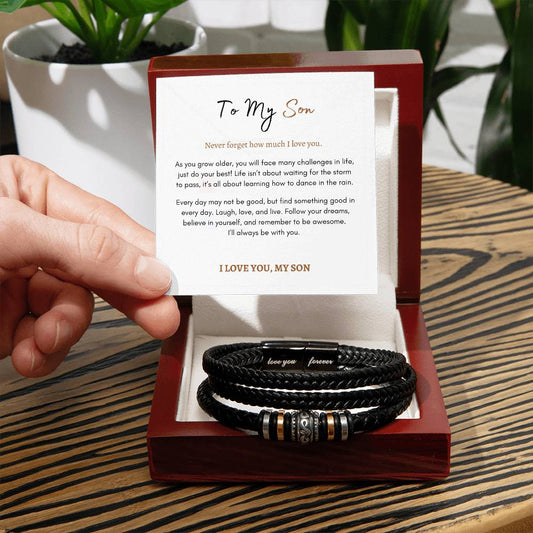To My Son From Mom or Dad | "I'll Always Be With You" | Love You Forever Bracelet