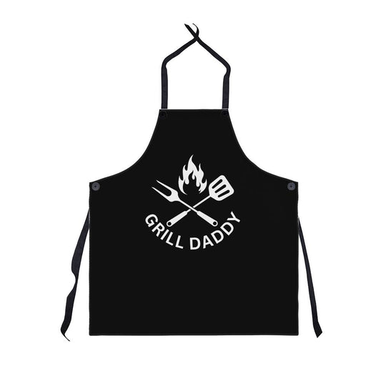 Grill Daddy Apron | White Graphic on Black